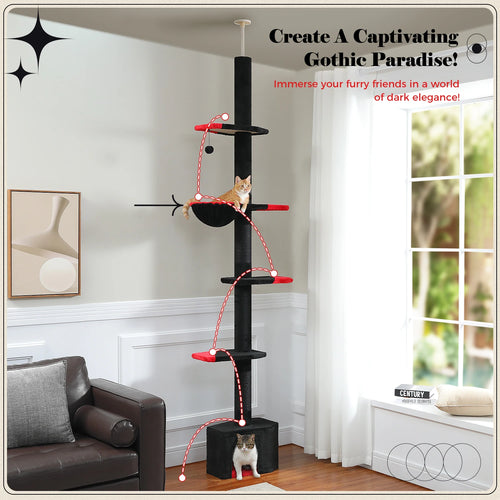 Adjustable Height Cactus Tree w/Scratching Posts