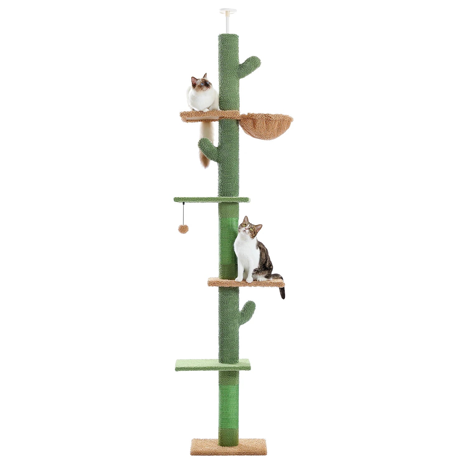 Adjustable Height Cactus Tree w/Scratching Posts