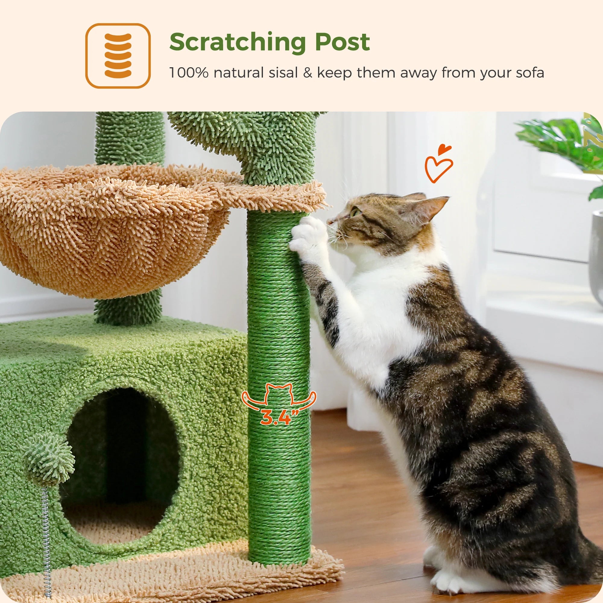 4-in-1 Cactus Cat Tree